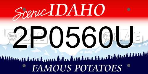 2P0560U Idaho License Plate