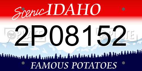 2P08152 Idaho License Plate