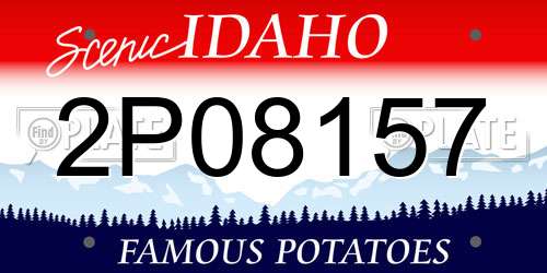 2P08157 Idaho License Plate