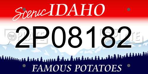 2P08182 Idaho License Plate