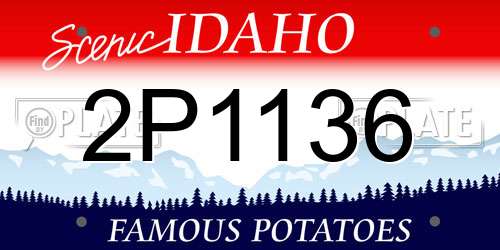 2P1136 Idaho License Plate