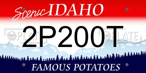 2P200T Idaho License Plate