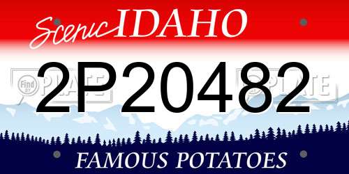 2P20482 Idaho License Plate