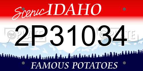 2P31034 Idaho License Plate