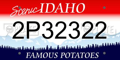 2P32322 Idaho License Plate