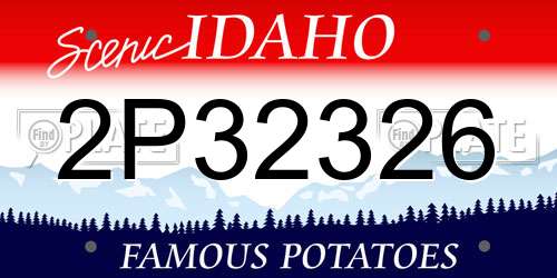 2P32326 Idaho License Plate