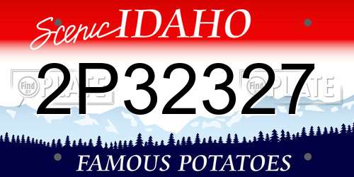 2P32327 Idaho License Plate