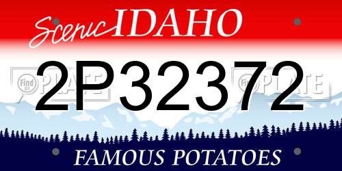 2P32372 Idaho License Plate