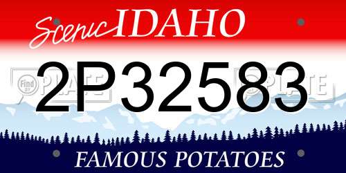 2P32583 Idaho License Plate