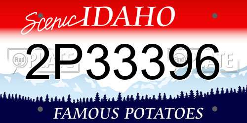 2P33396 Idaho License Plate