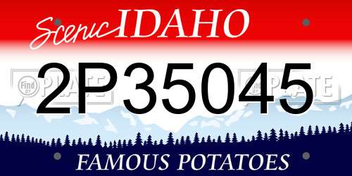 2P35045 Idaho License Plate