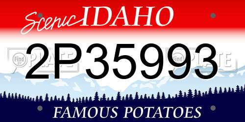 2P35993 Idaho License Plate