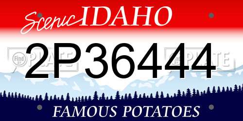 2P36444 Idaho License Plate