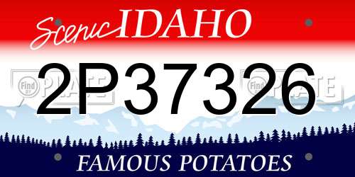 2P37326 Idaho License Plate