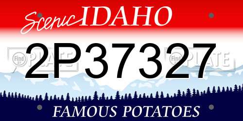 2P37327 Idaho License Plate