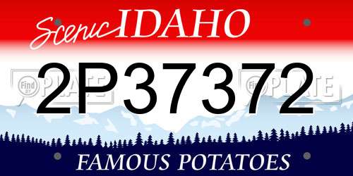 2P37372 Idaho License Plate