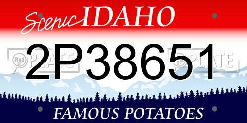 2P38651 Idaho License Plate