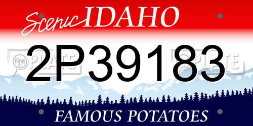 2P39183 Idaho License Plate