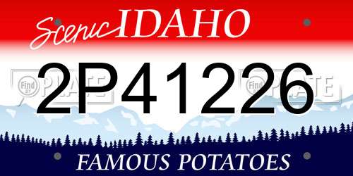 2P41226 Idaho License Plate