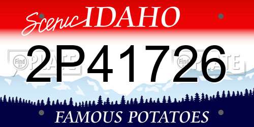 2P41726 Idaho License Plate