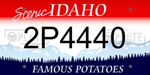 2P4440 Idaho License Plate