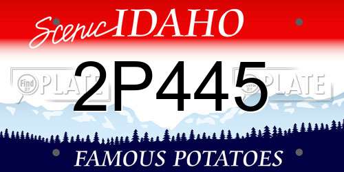 2P445 Idaho License Plate