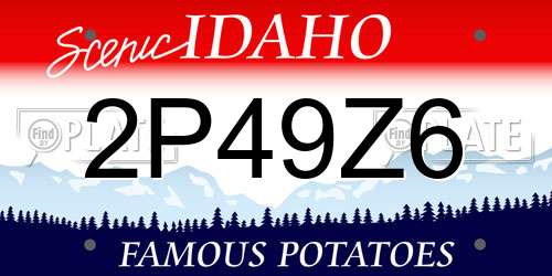 2P49Z6 Idaho License Plate