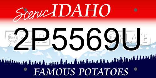 2P5569U Idaho License Plate