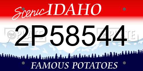 2P58544 Idaho License Plate
