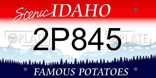 2P845 Idaho License Plate