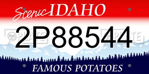 2P88544 Idaho License Plate