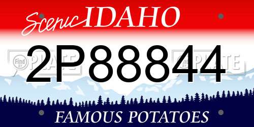 2P88844 Idaho License Plate