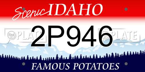 2P946 Idaho License Plate