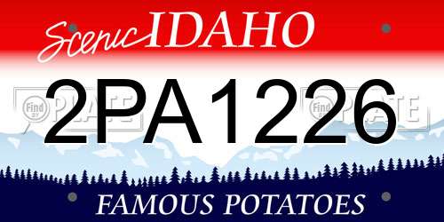 2PA1226 Idaho License Plate