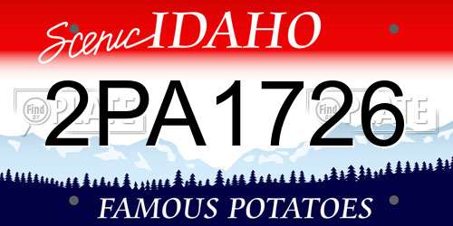 2PA1726 Idaho License Plate