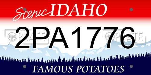 2PA1776 Idaho License Plate