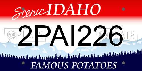 2PAI226 Idaho License Plate