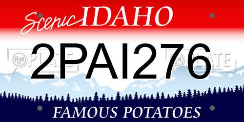2PAI276 Idaho License Plate