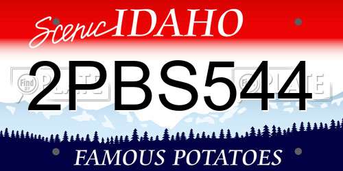 2PBS544 Idaho License Plate