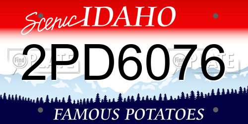 2PD6076 Idaho License Plate