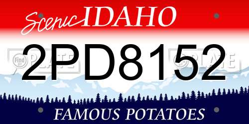 2PD8152 Idaho License Plate