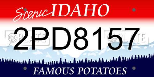 2PD8157 Idaho License Plate