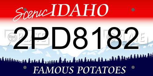 2PD8182 Idaho License Plate