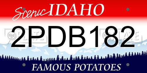 2PDB182 Idaho License Plate
