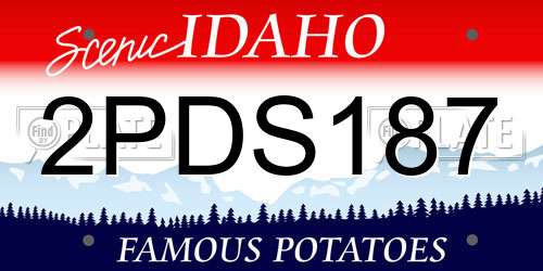 2PDS187 Idaho License Plate