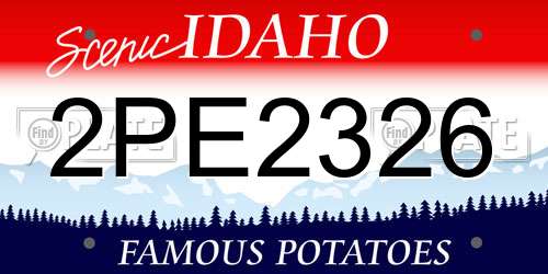 2PE2326 Idaho License Plate