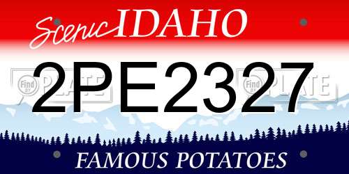 2PE2327 Idaho License Plate