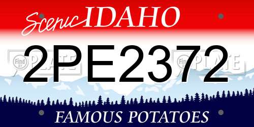 2PE2372 Idaho License Plate