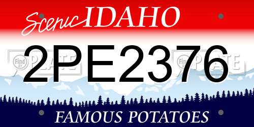 2PE2376 Idaho License Plate