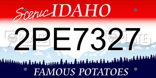 2PE7327 Idaho License Plate
